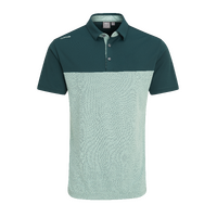 PING Hall Colour Block Men's Polo [FOREST/MISTY]