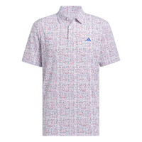 Adidas Ultimate 365 Power Grid Men's Polo [WHT/BLU/RED]