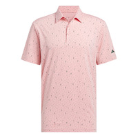 Adidas Ultimate 365 Allover Print Men's Polo [SEMI PINK]