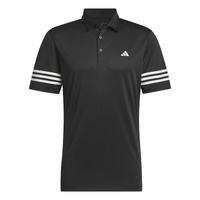 Adidas 3 Stripes Men's Polo [BLACK]