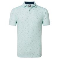 FJ Tweed Texture Stripe Men's Polo [SEA GLASS]