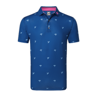 FJ Thistle Print Men's Polo [DEEP BLUE]