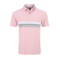 FJ Double Chest Band Men's Polo [LT PINK]