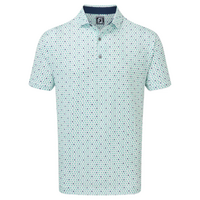 FJ Flying Wasp Print Men's Polo [WHT/EMR/NVY]