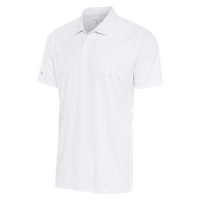 Antigua 19th Hole Men's Polo [WHT/GRY/SKY]