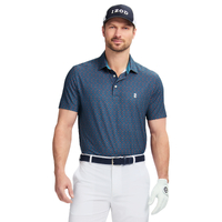 IZOD Flamingo Print Men's Polo [NAVY]