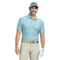 IZOD Gator Small Print Men's Polo [MALLARD BLUE]