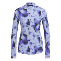 Adidas Printed Quarter Zip Women's Mock [BLUE SPARK]