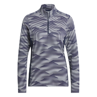 Adidas Printed Quarter Zip Women's Mock [COLL NAVY]