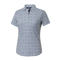 FJ Floral Print Women's Polo [NVY/WHT/SUN]