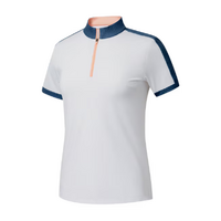 FJ Colourblock Women's Short Sleeve Polo [WHT/NVY]