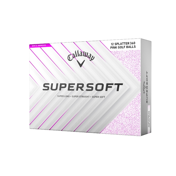 Callaway Supersoft Golf Balls [2025][DOZEN][PINK SPLAT]