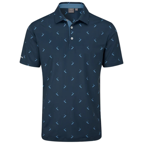 PING Gold Putter Men's Polo [NAVY MULTI][L]