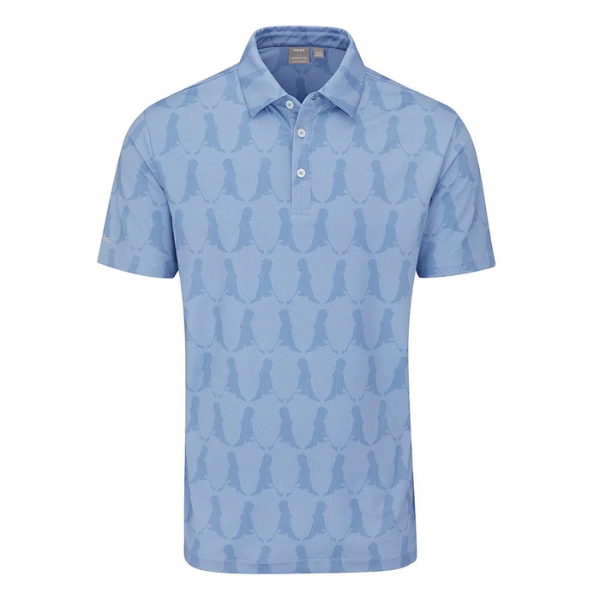 PING Mr. PING Printed Men's Polo [CORONET BLUE][L]