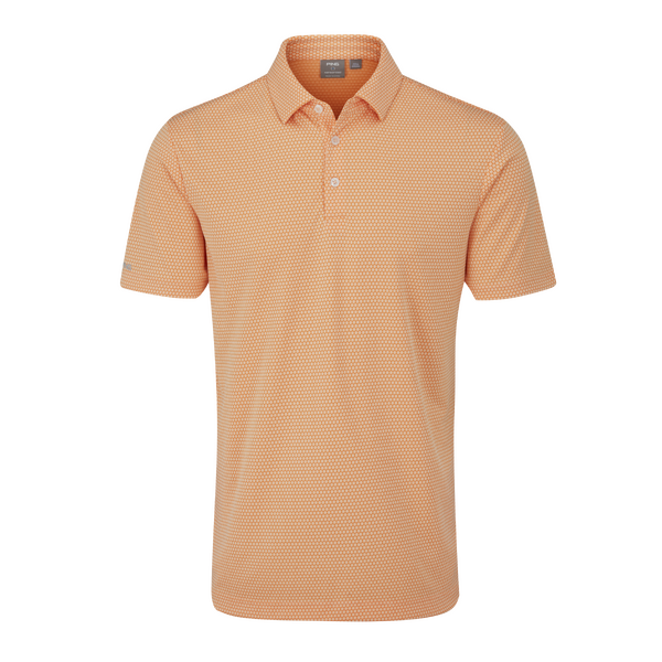 PING Halcyon Honeycomb Men's Polo [TANGERINE][L]