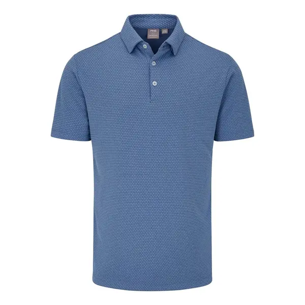 PING Halcyon Honeycomb Men's Polo [AIRFORCE MULTI][L]