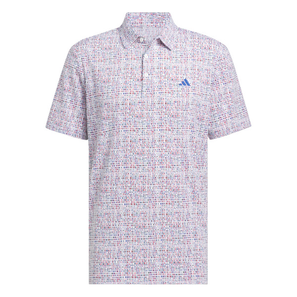 Adidas Ultimate 365 Power Grid Men's Polo [WHT/BLU/RED][M]