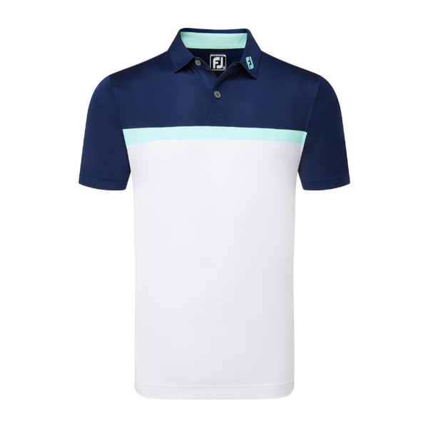 FJ Colour Block Men's Polo [WHT/NVY/SEA][S]