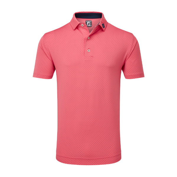  FJ Stretch Dot Print Men's Polo [COR/NVY][M]