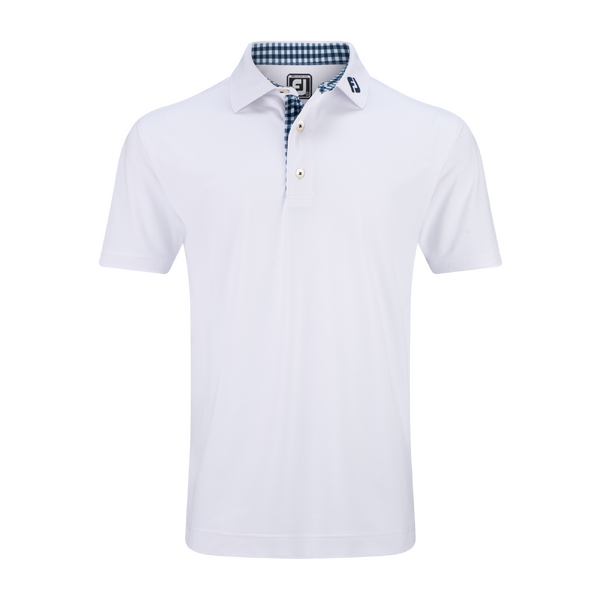 FJ Stretch Pique W/Gingham Trim [WHITE] [Size: S]