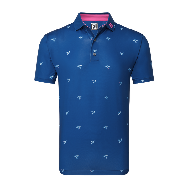 FJ Thistle Print Men's Polo [DEEP BLUE][M]