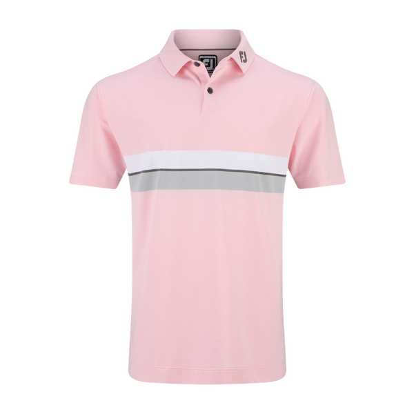 FJ Double Chest Band Men's Polo [LT PINK][M]