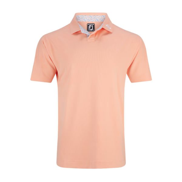 FJ Solid Stretch Floral Trim Polo [SUN/FLOR][S]