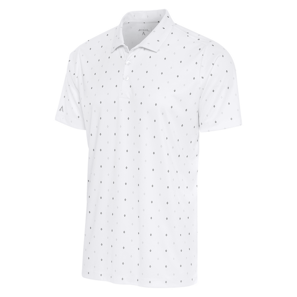 Antigua 19th Hole Men's Polo [WHT/BLK/SKY][M]