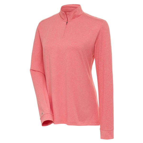 Antigua Mentor Quarter Zip Women's Pullover [CORAL][S]