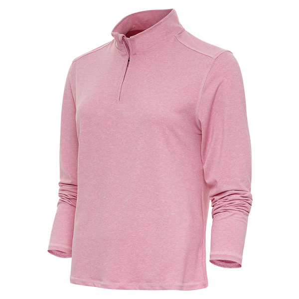 Antigua Confront Quarter Zip Women's Pullover [BUBBLEGUM][S]