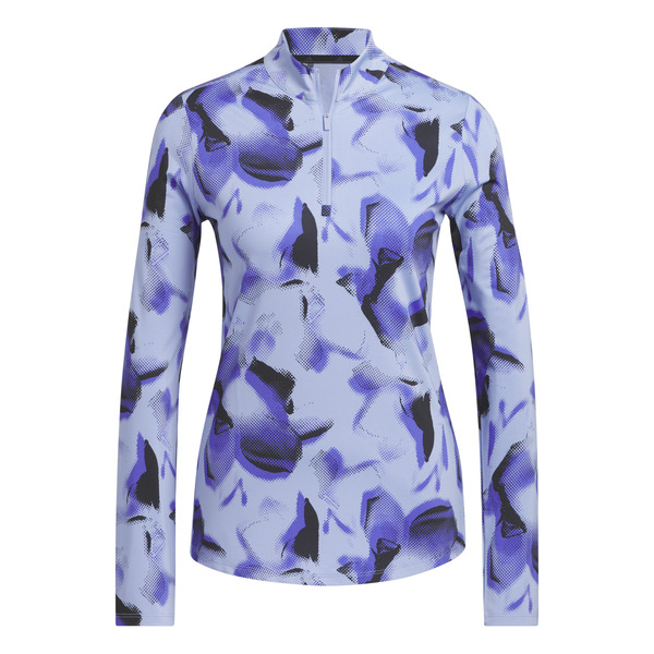 Adidas Printed Quarter Zip Women's Mock [BLUE SPARK][S]